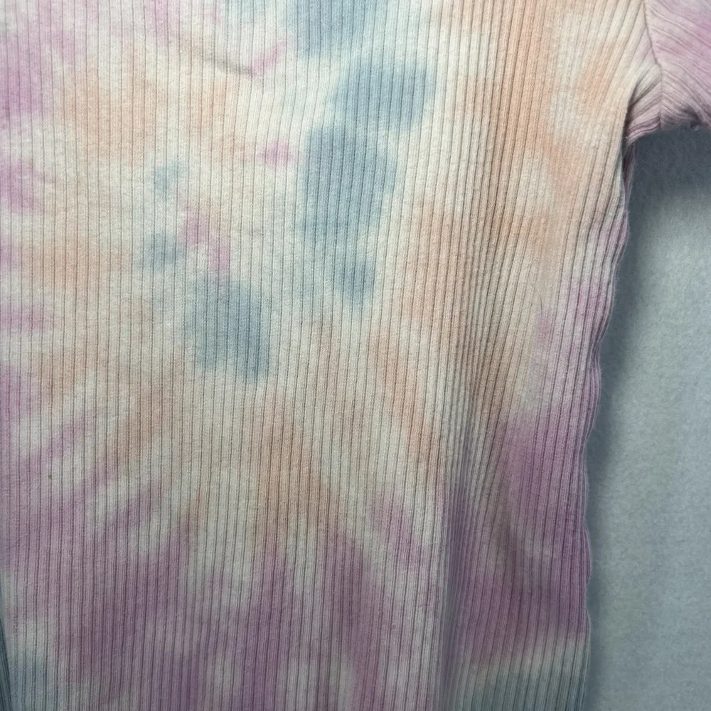 Justice Girls Tie Dye Shirt Size L 12-14 Square Neck Multicolored